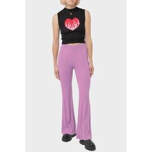 NEW ANOTHER GIRL wide rib knit trouser pants in lilac